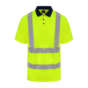 Reflecterende polo geel