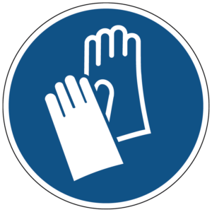 Veiligheidshandschoenen verplicht