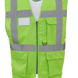 Veiligheidshesje met rits lime