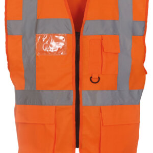 Veiligheidshesje met rits oranje