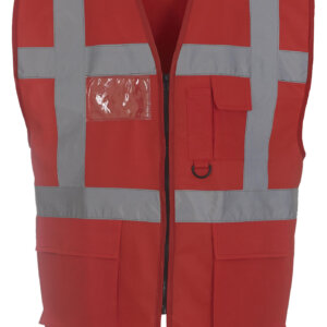 Veiligheidshesje met rits rood