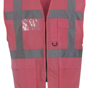 Veiligheidshesje met rits roze