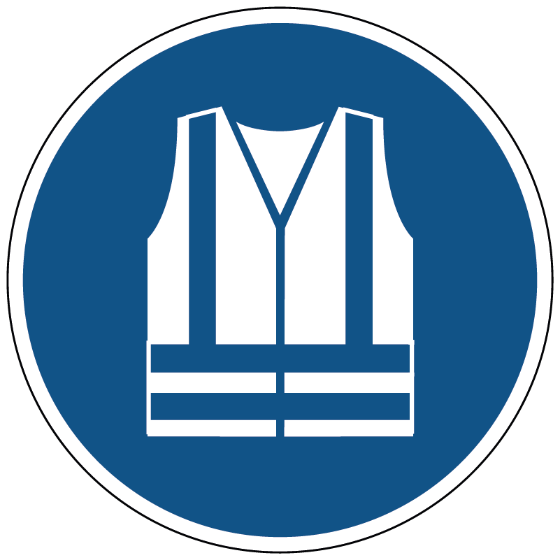 Veiligheidsjas met verhoogde zichtbaarheid verplicht