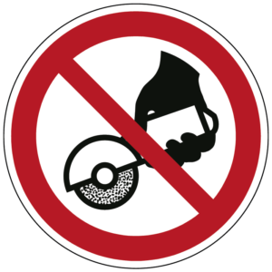 Verboden met de hand te slijpen