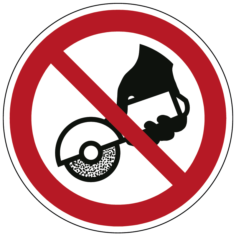 Verboden met de hand te slijpen