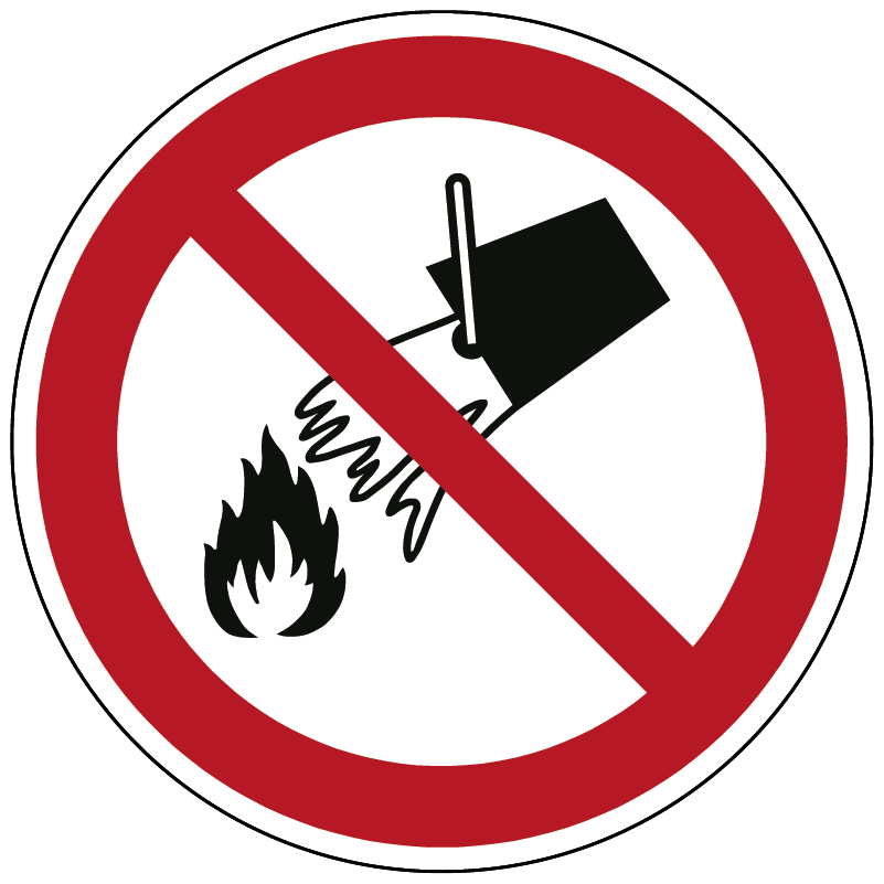 Verboden met water te blussen