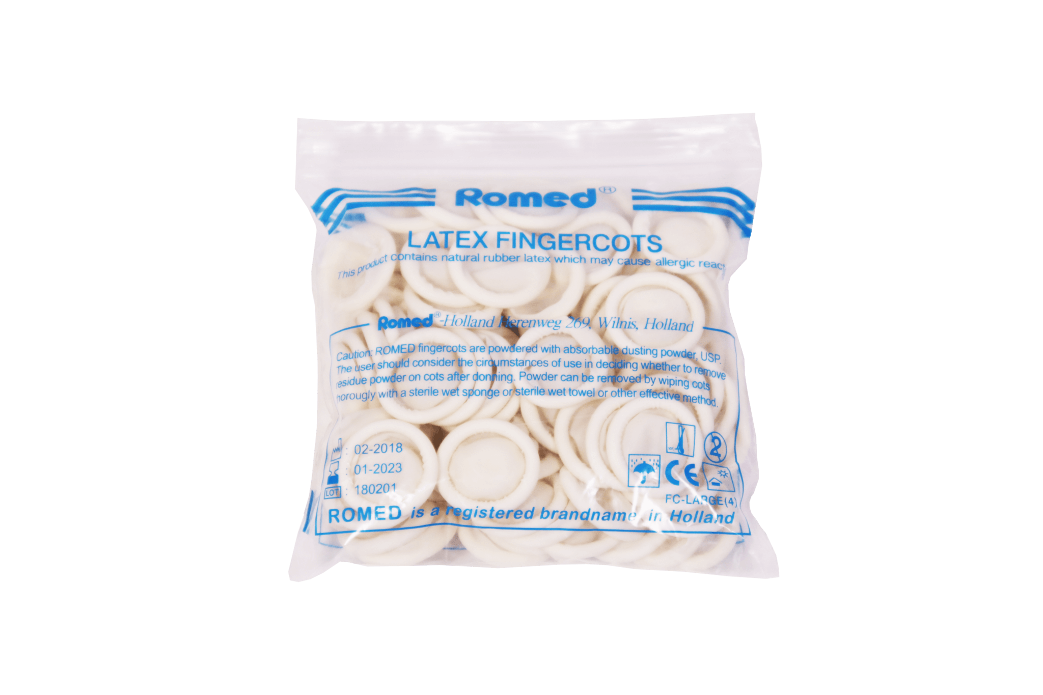 Vingercondooms latex zak (100 stuks)