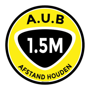 Vloermarkering sticker 1,5 meter afstand houden