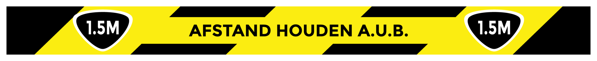 Vloersticker 1,5 meter afstand houden A.U.B