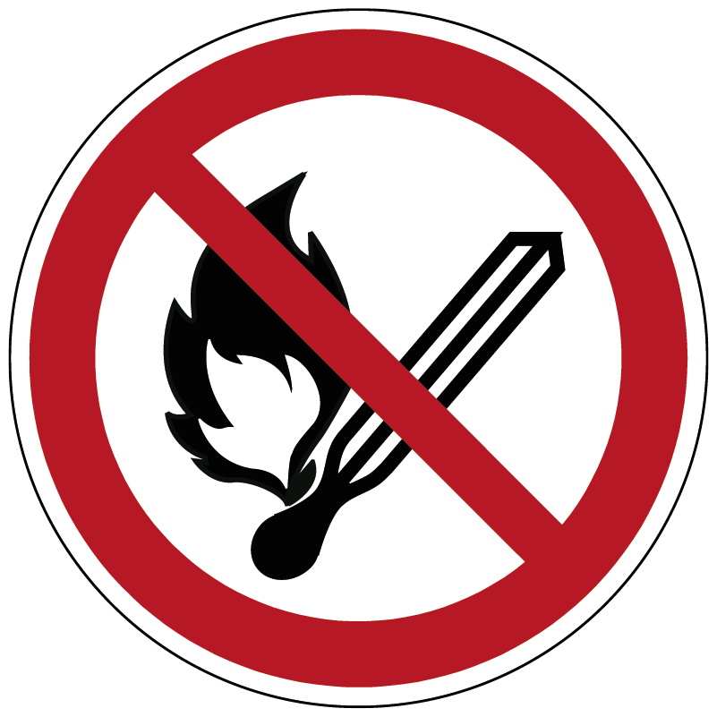Vuur, open vlam en roken verboden