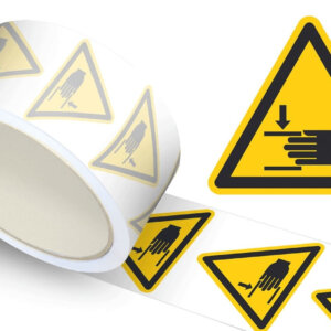 Waarschuwingssticker handbeklemming, op rol