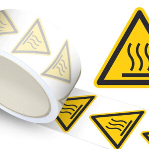 Waarschuwingssticker hoge temperaturen, op rol