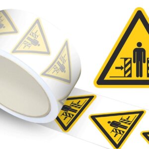 Waarschuwingssticker knelgevaar, op rol
