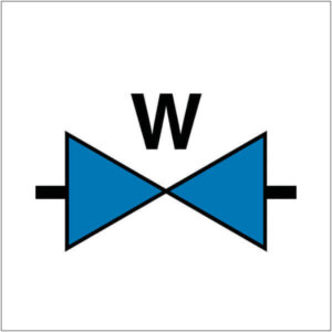 Waterafsluiter sticker